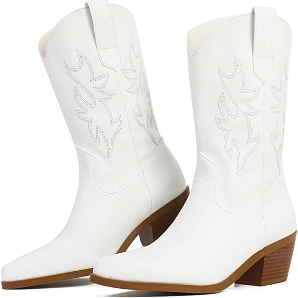 White cowboy boots